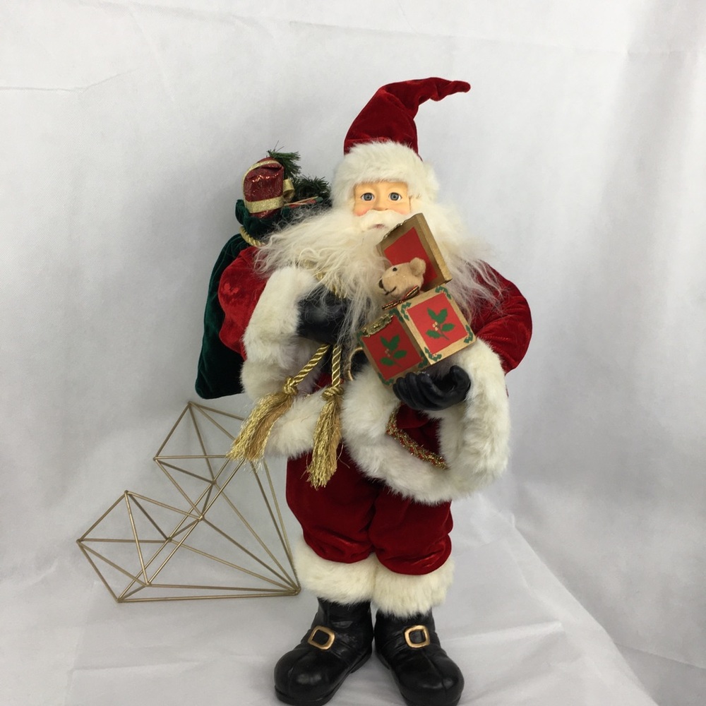 Bloomingdales Large Collector's Santa & His Sack of Gifts